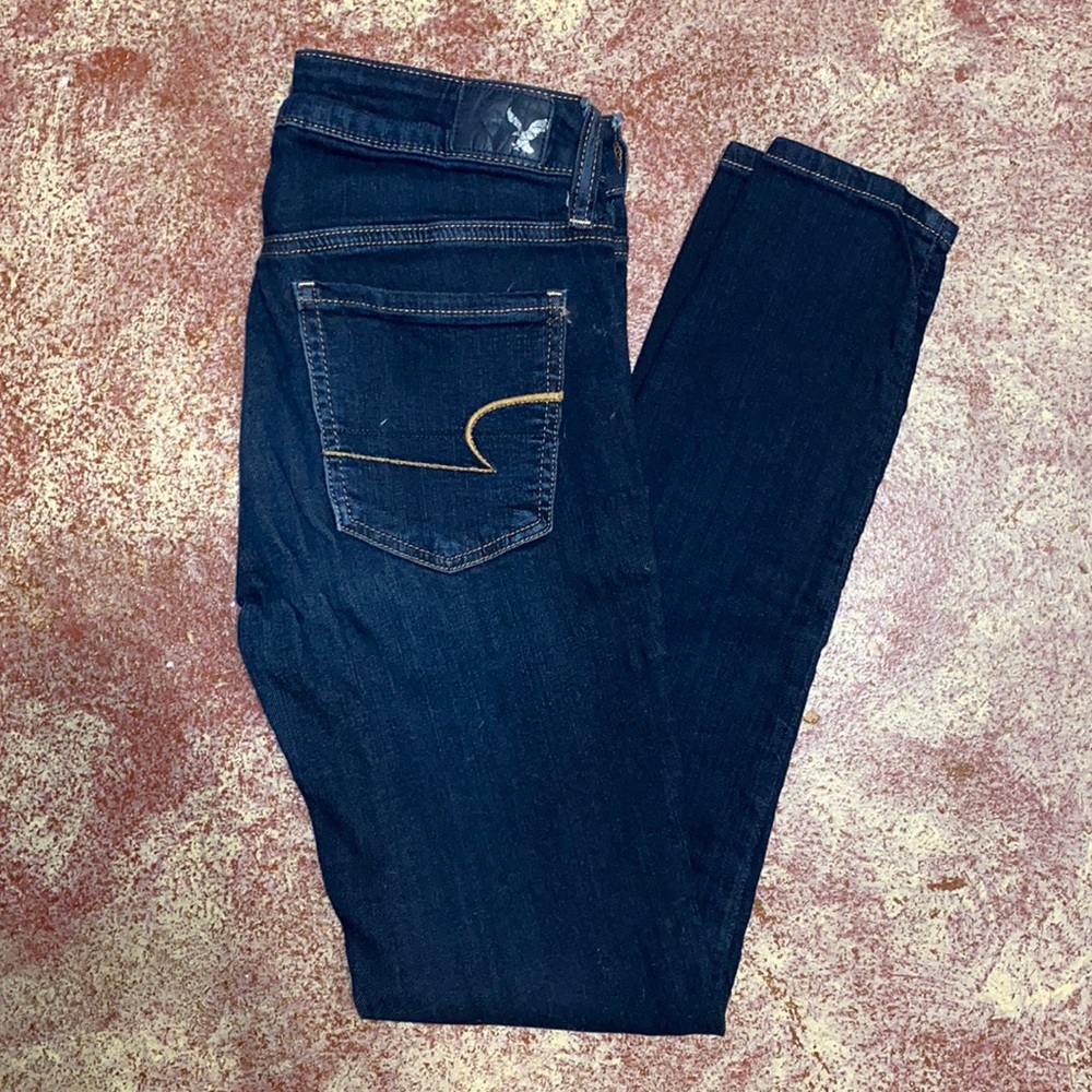 American Eagle Dark Wash Jeggings size 4 regular